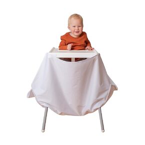 Splat Mat Under High Chair Food & Mess Catcher (Light Blue)