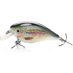 Codaicen Bait Fish Crankbait لصيد الأسماك باس - طُعم صيد باس يشبه الحياة - طُعم صيد السمك المفترس - يمسك الباس، العين رمادية فاتحة اللون، بايك in Kuwait