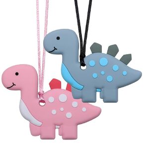 Chew Necklaces for Sensory Kids, Silicone Dinosaur Chewy Toys for Boys with Autism, ADHD, SPD, Chewing Necklaces for Anxiety, Reduce Fidgeting for Children…