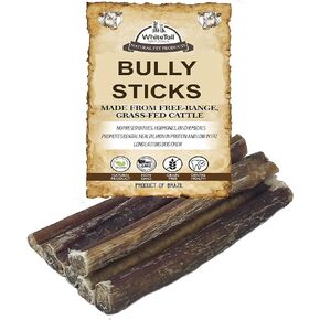 WhiteTail Naturals - Bully Sticks for Small & Medium Dogs (6 Pack) - Natural Dog Dental Treats - Digestible Dog Chews for Smaller Agreessive Chewers & Teething Puppies in Kuwait