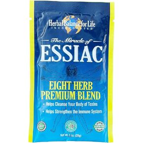 Essiac Tea in 32-1 Oz. Packets Makes, 32-1 Quart Bottles (8 Gal.) Essiac Tea, 256 Day Supply, Eight Herb Upgraded Formula, Certified Organic Essiac, Certified by WFCFO in Saudi Arabia
