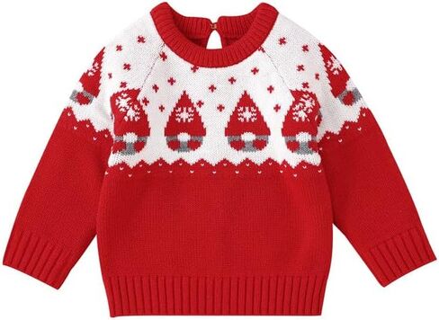 LAWKUL My First Christmas Newborn Romper Baby Boy Girl Santa Outfit Sweater Long Sleeve Pullover for Toddler in Saudi Arabia