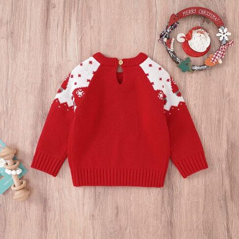 LAWKUL My First Christmas Newborn Romper Baby Boy Girl Santa Outfit Sweater Long Sleeve Pullover for Toddler in Saudi Arabia