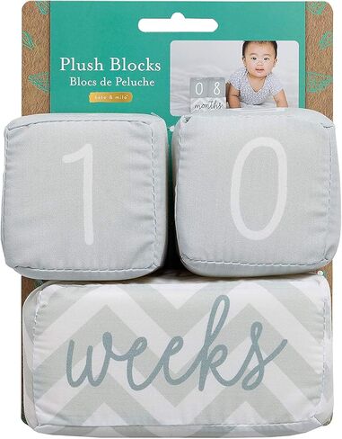 علامات معالم الطفل من كيت آند ميلو، مكعبات قطيفة لشهر الطفل، هدية للأمهات الجدد والمتوقعات، تذكارات معالم عمر الطفل، دعائم صور لحديثي الولادة in Kuwait