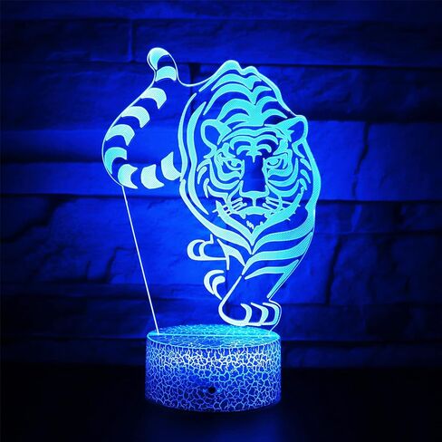 Hguangs Tiger Gifts مصباح شكل النمر 16 لونًا مكتب ضوء ليلي للأطفال لوازم الحفلات عيد الميلاد عيد الحب عيد الميلاد عشاق الأصدقاء in Kuwait