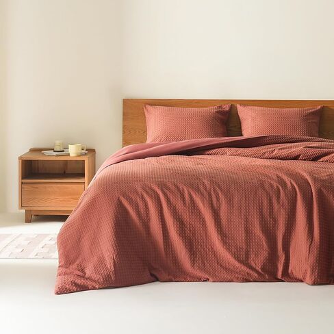 Comfort Spaces Taupe King Comforter Set - 3 Pieces Breathable Woven Waffle Knit Comforter Sets, Modern Farmhouse Boho Comforter & Shams, All Season Microfiber King Bed Set, King/Cal King in Kuwait