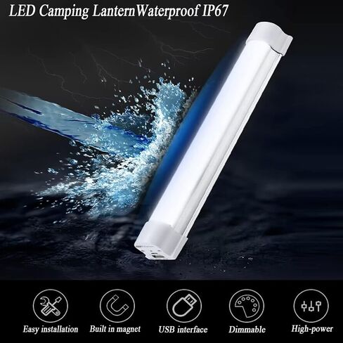 ضوء تخييم LED، فانوس تخييم كهربائي Sanswin، أنبوب LED ضوء مغناطيسي 3 مستويات تعتيم، مصابيح USB قابلة لإعادة الشحن 6000 مللي أمبير في الساعة تعمل بالبطارية المحمولة مع مغناطيسين للتحمل لمدة 80 ساعة in Saudi Arabia