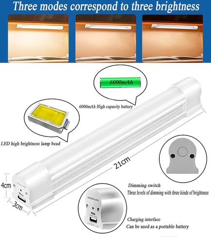 ضوء تخييم LED، فانوس تخييم كهربائي Sanswin، أنبوب LED ضوء مغناطيسي 3 مستويات تعتيم، مصابيح USB قابلة لإعادة الشحن 6000 مللي أمبير في الساعة تعمل بالبطارية المحمولة مع مغناطيسين للتحمل لمدة 80 ساعة in Saudi Arabia
