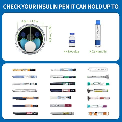 Insulin Cooler Travel Case, Medication Diabetes Supplies, 60H Insulin Pens Cold Bottle, 5-in-1 Diabetic Medicine Cooler, TSA Approved, with Gel Ice Pack and Emergency Bottle in Saudi Arabia