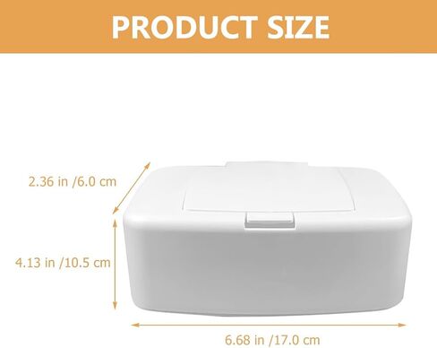 Wipe Dispenser, Refillable Baby Wipes Dispenser Plastic Wet Wipe Holder Case with Easy Open and Close Push Botton Lid, Diaper Wipes Container Paper Wipe Storage Box in Saudi Arabia