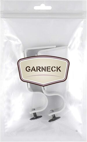 دعامة قضيب ستارة قابلة للتعديل من Garneck، قطعتان من حاملات الستائر المثبتة على الحائط، دعامة قضيب ستارة النافذة 18-22 مم (أبيض) in Kuwait