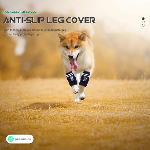 POPETPOP Dog Leg Warmers - 4pcs Knitted Pet Leg Warmers Pet Dog Elbow Protector Dog Leg Cover Dog Leg Sleeve Leg Support Protectors Leg Warmers for Dogs Cats in Kuwait