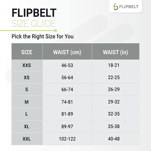 حزام الجري بسحاب FlipBelt | حزمة فاني للياقة البدنية والجري للنساء والرجال | حزمة حزام خصر غير قابلة للتهيج لمفاتيح الهاتف والمال | حزام تخزين ماص للرطوبة | شركة الولايات المتحدة الأمريكية in Kuwait