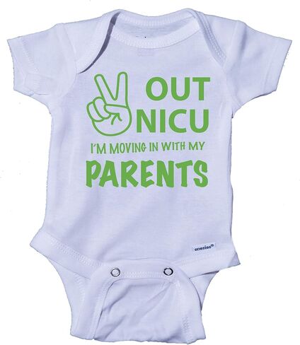Ink Trendz Peace Out NICU I'm Going Home With My Parents NICU Baby Onesie NICU Graduate in Saudi Arabia