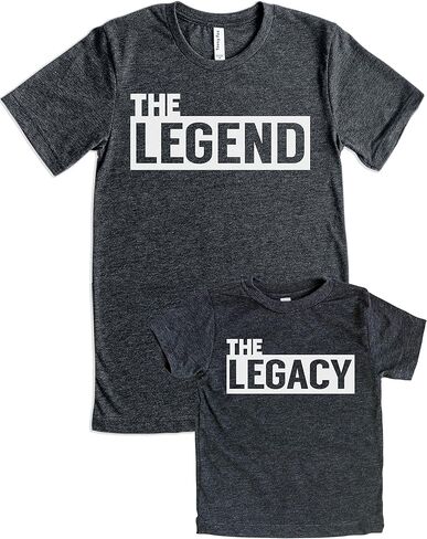 Teeny Fox The Legend Legacy Dad and Son Shirts Father Daddy Mini Tee T-Shirt Bodysuit Set for Family Matching Outfit in Kuwait