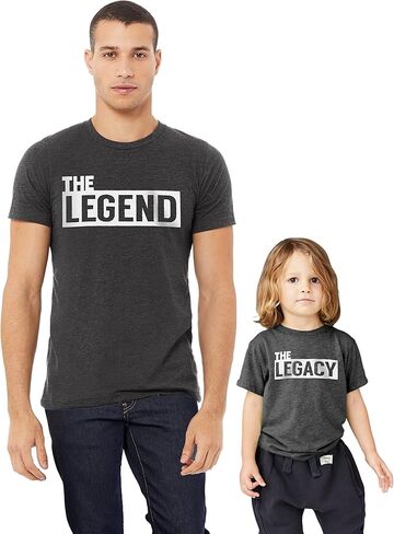 Teeny Fox The Legend Legacy Dad and Son Shirts Father Daddy Mini Tee T-Shirt Bodysuit Set for Family Matching Outfit in Kuwait