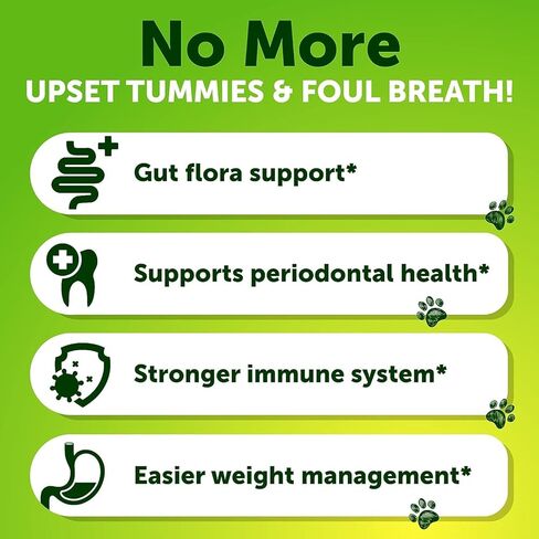 No Poo Treats - Coprophagia Deterrent for Dogs - Prevent Dog from Eating Poop - Stop Eating Poop for Dogs, Stool Eating Deterrent - Probiotics & Digestive Enzymes - Forbid for Dogs Chews - Made in USA in Kuwait