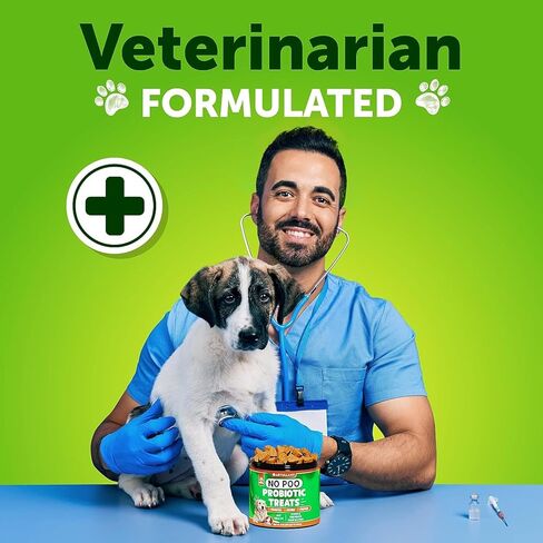 No Poo Treats - Coprophagia Deterrent for Dogs - Prevent Dog from Eating Poop - Stop Eating Poop for Dogs, Stool Eating Deterrent - Probiotics & Digestive Enzymes - Forbid for Dogs Chews - Made in USA in Kuwait