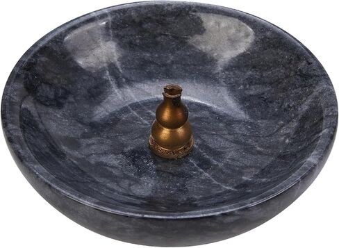 وعاء حامل مفاتيح للديكور المنزلي من Tcrogsciss، وعاء ديكور رخامي صغير، صينية مجوهرات 4.72 بوصة (أبيض) in Kuwait