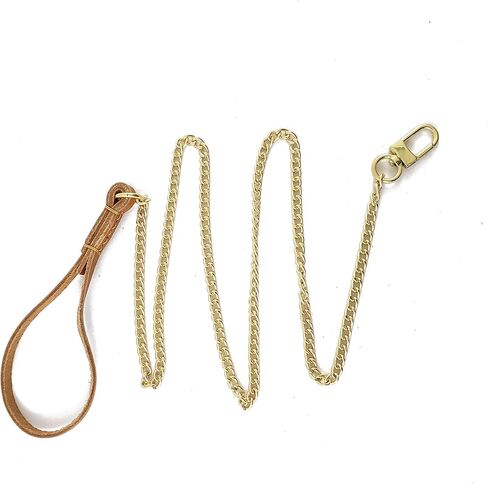 مقود لايف جارد بمقبض جلدي وسلسلة كروم - صغير، بني (K910007BR) in Kuwait