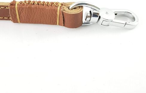 High Grade Leather Dog Short Leash with Pull Shock Absorber Dark - Brown (K910005BR) in Kuwait