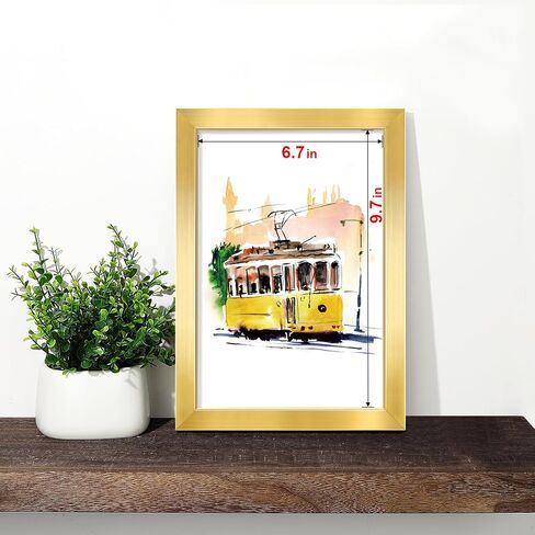 إطارات صور Annecy مقاس 8 × 10 (عبوة واحدة، ذهبي)، إطار صور بتصميم بسيط، للصور مقاس 8 × 10 للتركيب على الحائط، ديكور مكتب منزلي كلاسيكي بسيط in Kuwait