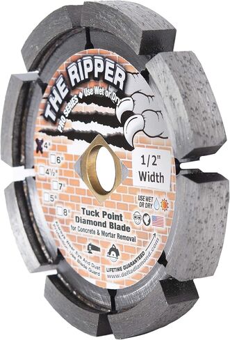 Delta Diamond Ripper Premium 4 Inch Tuck Point Diamond Blade, 1/2" Width, for Mortar Removal (4" X .500) in Kuwait