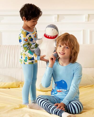 babee Reshinee bamboo Baby Boys Pajama Sets 2-8Y Toddler Kids Girls 2pcs Long-Sleeve Snug fit Sleepwear Pjs Dinosaur in Saudi Arabia