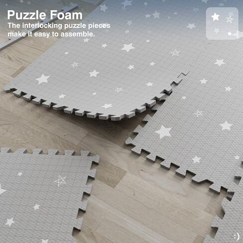 سجادات إسفنجية ناعمة للأرضية من Biliboo - سجادة لعب مثالية للأطفال والرضع - للزحف والتمرين - غير سامة ومقاومة للماء وسهلة التنظيف - قوس قزح والشمس - وردي in Kuwait