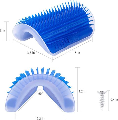 Cat Self Groomer - Wall Corner Groomers, Cat Face Scratcher, Cat Massage Comb with Catnip Pouch Perfect Scratch Massager Tool for Long and Short Fur Cats (2 Pack) in Kuwait