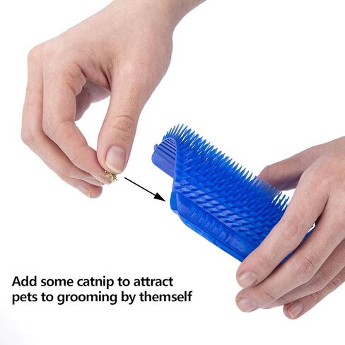 Cat Self Groomer - Wall Corner Groomers, Cat Face Scratcher, Cat Massage Comb with Catnip Pouch Perfect Scratch Massager Tool for Long and Short Fur Cats (2 Pack) in Kuwait