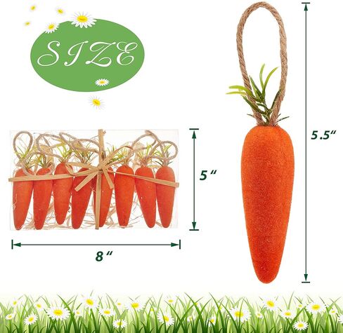 Athoinsu 22 قطعة من إسفنج عيد الفصح والجزر والحلي المعلقة والمحاكاة الاصطناعية بأحجام مختلفة من شجرة الخضروات الفقاعية وديكورات حفلات المطبخ المنزلي ومهرجان الربيع للأطفال الصغار in Kuwait