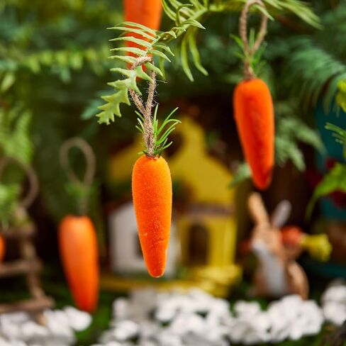 Athoinsu 22 قطعة من إسفنج عيد الفصح والجزر والحلي المعلقة والمحاكاة الاصطناعية بأحجام مختلفة من شجرة الخضروات الفقاعية وديكورات حفلات المطبخ المنزلي ومهرجان الربيع للأطفال الصغار in Kuwait