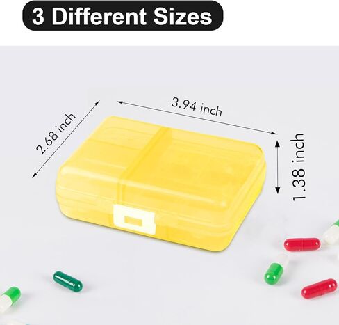 Wikineon Pill Box Pill Organiser Tablet Organiser Medicine Storage Box for Vitamins Medication, Suitable Portable in Pocket Bag for Trip Waterproof 9 Compartments Pill Organizer, Medication Organizer in Kuwait