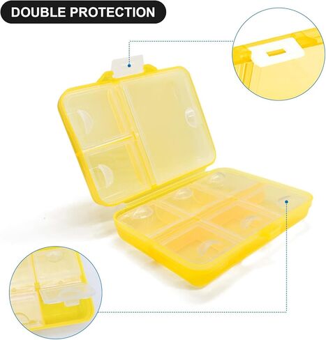 Wikineon Pill Box Pill Organiser Tablet Organiser Medicine Storage Box for Vitamins Medication, Suitable Portable in Pocket Bag for Trip Waterproof 9 Compartments Pill Organizer, Medication Organizer in Kuwait