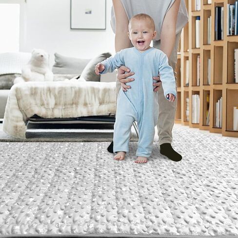 سجادات لعب الأطفال، سجادة لعب الأطفال الحسية اللمسية للأرضية، سجادة ناعمة لوقت البطن لتنمية المهارات الحسية والحركية، سجادات لعب مبطنة غير قابلة للانزلاق قابلة للغسل في الغسالة للرضع والرضع والأطفال الصغار in Kuwait