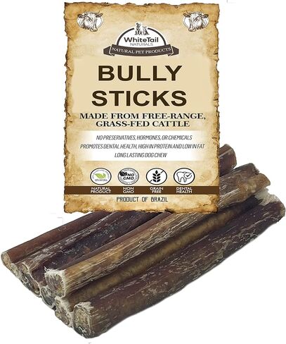 WhiteTail Naturals - عصي الفتوة للكلاب الصغيرة والمتوسطة (6 عبوات) - علاجات أسنان طبيعية للكلاب - مضغ قابل للهضم للكلاب الصغيرة والجراء التسنين in Kuwait