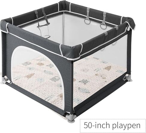 سجادة لعب للأطفال مقاس 50 بوصة × 50 بوصة، سجادة لعب للأطفال للأرضية غير قابلة للانزلاق وقابلة للغسل ومتوافقة مع TODALE LIAMST Ajulkrio، سجادات لعب كبيرة محمولة للسفر للأطفال الصغار والرضع in Kuwait