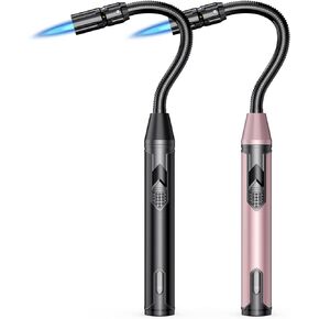 TOPKAY Torch Lighters, Lighters for Candles, Butane Refillable Windproof Torch Lighters, Long Flexible Neck Utility Lighters for Fireplace BBQ Grill Campfire Pilot Lights, 2 Pack (Without Butane) in Kuwait