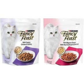 Fancy Feast Purina Gourmet Cat Food Flavor Variety Bundle (Filet Mignon + Chicken Turkey)