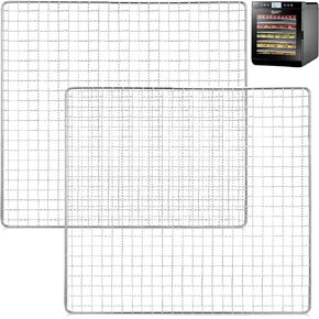 13 x 12 Inches Dehydrator Trays Compatible with CP267-FD Only Stainless Steel Dehydrator Drying Mesh Screens Stainless Steel Tray for Dehydrator Drying Fruit Food(2 Pcs)