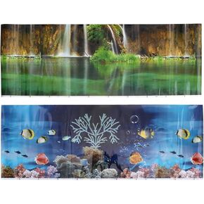 بو بيت بوب ستيكر لاصق ثلاثي الابعاد لخلفية حوض السمك، ورق حائط لاصق مزدوج الجوانب لتزيين حوض الاسماك تحت الماء (102 × 40 سم) in Kuwait