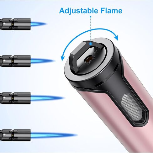 TOPKAY Torch Lighters, Lighters for Candles, Butane Refillable Windproof Torch Lighters, Long Flexible Neck Utility Lighters for Fireplace BBQ Grill Campfire Pilot Lights, 2 Pack (Without Butane) in Kuwait