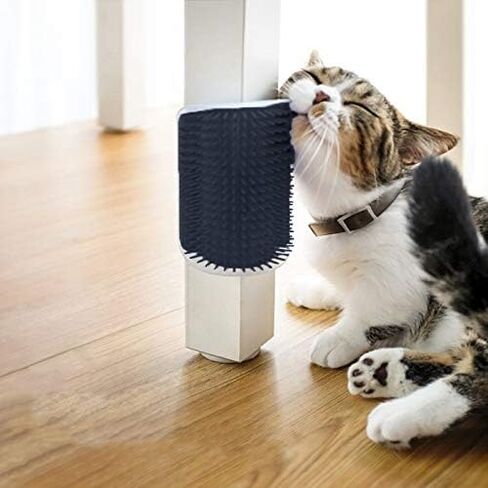 Hub's Gadget 2 Pack Cat Self Groomer، مشط تدليك زاوية الحائط، فرشاة العناية بالقطط، أسود in Saudi Arabia