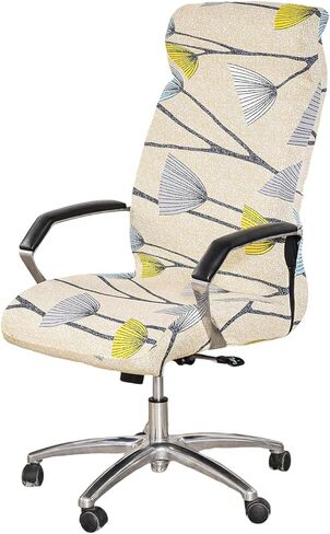 غطاء منزلق لكرسي مكتب الكمبيوتر من Eco-Ancheng، غطاء كرسي دوار عالمي لكرسي المكتب، أغطية كرسي الرئيس مع أغطية كراسي الألعاب بسحاب متين، غطاء منزلق للكرسي الخلفي العالي لكرسي الكمبيوتر المكتبي (L، 28) in Kuwait