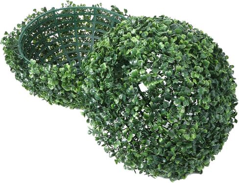 Abaodam 2pcs Artificial Plant Topiary Ball Green Grass Decorative Balls Round Plastic Plant Ball Decoration for Wedding New Year Christmas Ceiling Garden Home Outdoor 18cm in Saudi Arabia