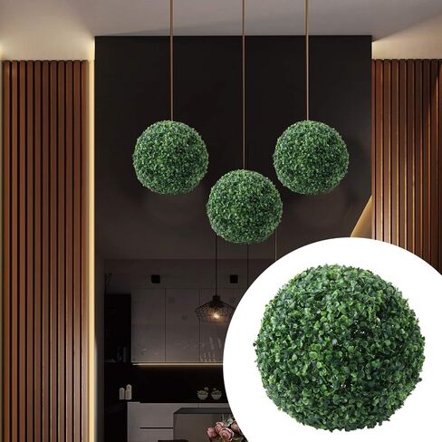 Abaodam 2pcs Artificial Plant Topiary Ball Green Grass Decorative Balls Round Plastic Plant Ball Decoration for Wedding New Year Christmas Ceiling Garden Home Outdoor 18cm in Saudi Arabia