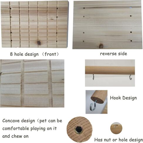 Hamiledyi Rabbit Wood Scratching Board, Bunny Claws Teeth Care Pads, Rabbit Feet Grinding Mat Small Animals Play Chew Toys for Chinchilla Guinea Pigs Hedgehog Hamster in Kuwait