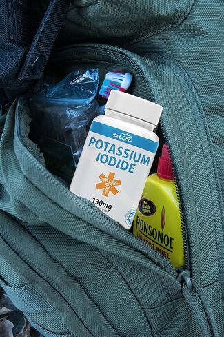 أقراص نوتري يوديد البوتاسيوم 65 ملغ - حجم السفر للأطفال 14 قرص حبوب يوديد البوتاسيوم - أقراص يوديد البوتاسيوم الواقية للغدة الدرقية 65 ملغ - حبوب يودو ناسينتي كي (14 قرص) in Kuwait