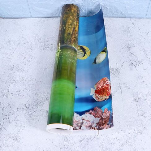 بو بيت بوب ستيكر لاصق ثلاثي الابعاد لخلفية حوض السمك، ورق حائط لاصق مزدوج الجوانب لتزيين حوض الاسماك تحت الماء (102 × 40 سم) in Kuwait